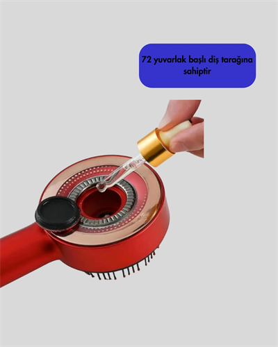 Mikro Akım Teknolojili Elektrikli Saç Masaj Fırçası Yağ Uygulamalı