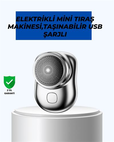 Mikro titreşim motorlu, düşük sesli, USB girişli tıraş makinesi