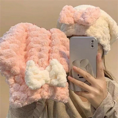 Mikrofiber Örgü Saç Kurutma Bone Havlu