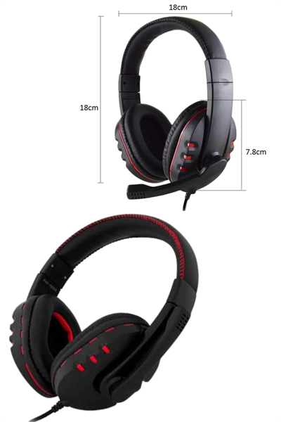 Mikrofonlu Gamer Kulaklık Oyuncu Kulaklığı Yüksek Ses Kaliteli Stereo Yumuşak Yastıklar