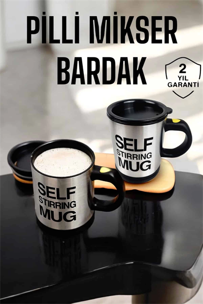 Mikser Kupa Yazılı Mug Bardak Karıştırma Özelliği