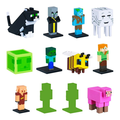 Minecraft 3D Toppeez 12li Deluxe Figür Seti Seri 2