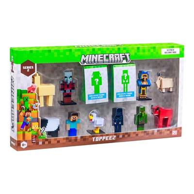 Minecraft 3D Toppeez 12li Deluxe Figür Seti Seri 2