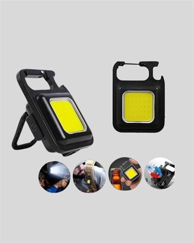 Mini 800 Lümen LED El Feneri – USB Şarjlı, 3 Kademeli Işık, Şişe Açacaklı Taşınabilir Tasarım