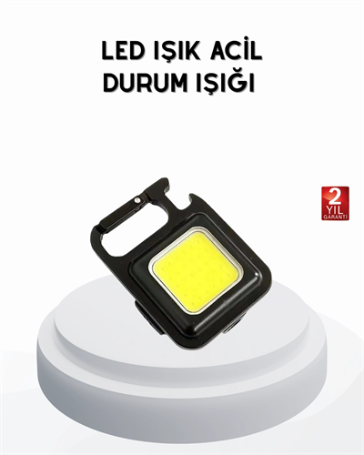 Mini 800 Lümen LED El Feneri – USB Şarjlı, 3 Kademeli Işık, Şişe Açacaklı Taşınabilir Tasarım