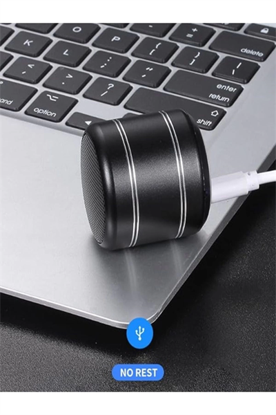 Mini Alüminyum TWS Kablosuz Bluetooth Hoparlör – Yuvarlak Metal Tasarım, Yüksek Bas ve Taşınabilir Özellikler