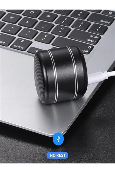 Mini Alüminyum TWS Kablosuz Bluetooth Hoparlör – Yuvarlak Metal Tasarım, Yüksek Bas ve Taşınabilir Özellikler