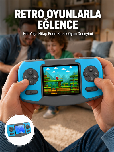 Mini Arcade Oyun Konsolu Hafif Taşınabilir Çocuk Hediyelik