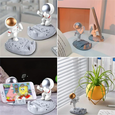 Mini Astronot Model Telefon Ve Tablet Tutucu Standı Bx40