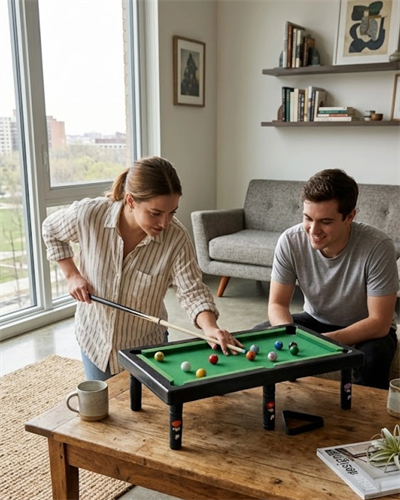 Mini Bilardo Masası Oyuncak Seti Çocuklar İçin Eğlenceli Masa Oyunu