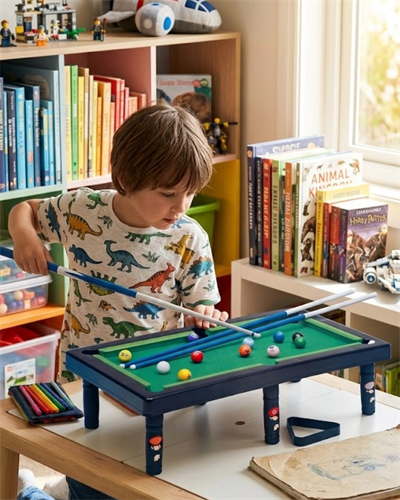 Mini Bilardo Oyunu Seti Evde Eğlenceli Masa Oyunu Çocuk ve Aile