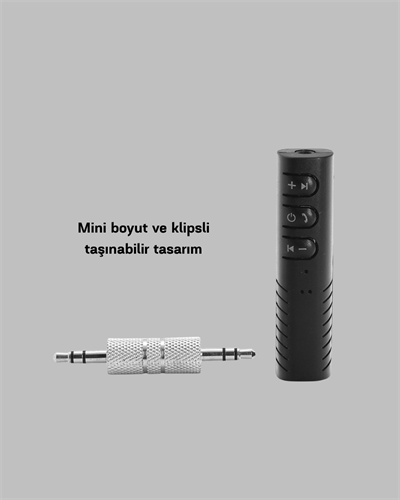 Mini Bluetooth Ses Alıcısı 3.5mm Girişli Kablosuz Müzik Adaptörü