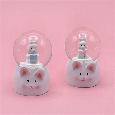 Mini Boy Tavşan Tasarımlı Işıklı Kar Küresi