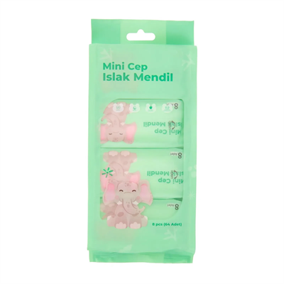 Mini Cep Islak Mendil Günlük Pratik 8'li Paket Bx40