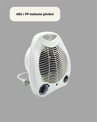 Mini Elektrikli Isıtıcı 2000W – Termostatlı Fanlı Isıtma, Taşınabilir Tasarım