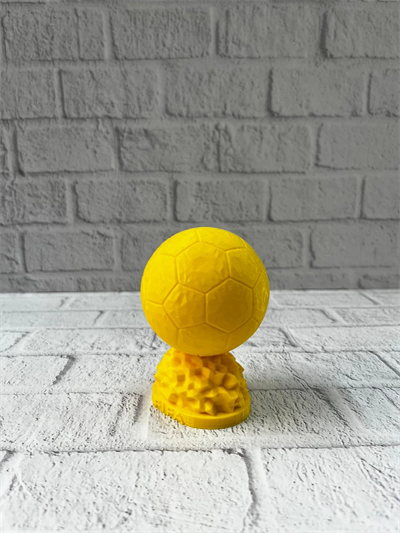Mini FIFA Futbol Topu Biblo Sarı Renk 10cm Spor Temalı Dekor