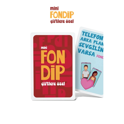 Mini Fondip Çiftlere Özel Eğlenceli Kart Oyunu