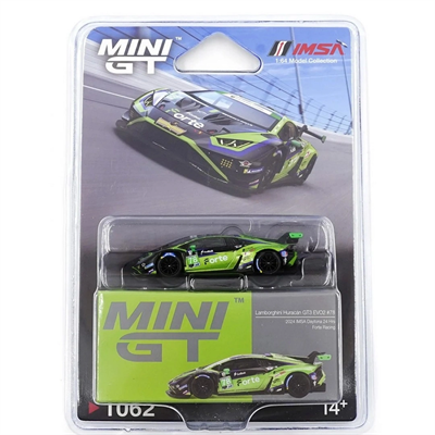 Mini GT 1/64 Lamborghini Huracán GT3 EVO2 Forte Racing 2024 IMSA Daytona 24 Hrs - Blister Paket