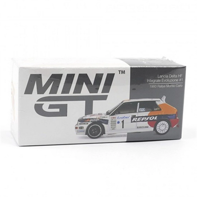 Mini GT 1/64 Lancia Delta HF Integrale Evoluzione #1 1993 Rallye Monte-Carlo