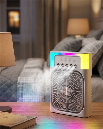 Mini Klima Fan Su Hazneli USB Şarjlı Sessiz Masaüstü Soğutucu