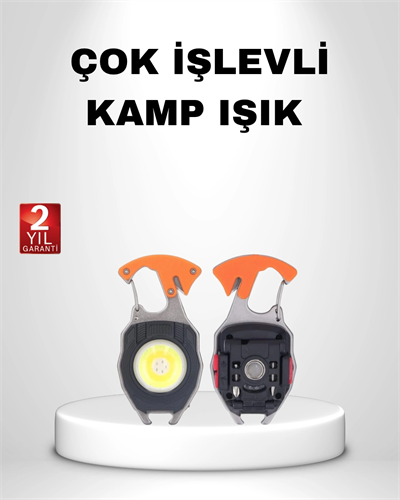 Mini LED Anahtarlık Fener – Şişe Açacağı, Tornavida, Düdük ve USB Şarj Özellikli