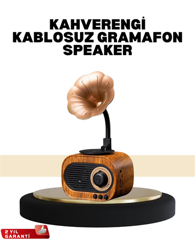 Mini Nostaljik Bluetooth Hoparlör FM Radyo 8 Saat Batarya