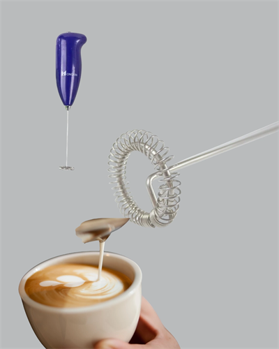 Mini Pilli Portatif Karıştırıcı – Cappuccino, Latte, Frappe ve Kahve Köpürtücü