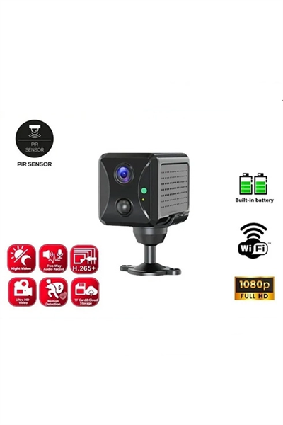 Mini Pır Sensörlü Algılamalı Sesli Konuşmalı 1080p Hd Wifi Kamera
