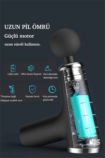 Mini Profesyonel Şarjlı Masaj Aleti 4 Başlıklı Kh-800 Bx40