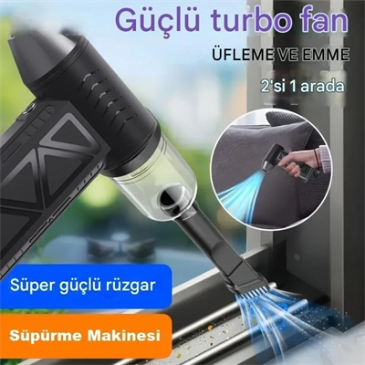 Mini Şarjlı Hava Üfleyici Ve Vakumlu El Süpürgesi Bx40
