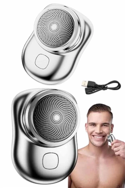 Mini Sıfır Sakal Yanak Tıraş Makinesi USB Şarjlı Sıfır Sakal Taşınabilir Korumalı