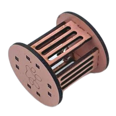 Mini Silindir Eğlenceli Renkli Sağlam Küçük Pati İzi Şekilli Kedi Oyuncağı Bx40
