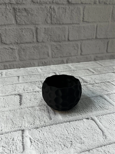 Mini Siyah Dekoratif Saksı 5 cm Modern Masaüstü Bitki Saksısı