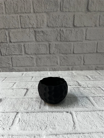 Mini Siyah Dekoratif Saksı 5 cm Modern Masaüstü Bitki Saksısı