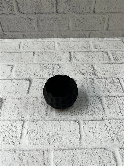 Mini Siyah Dekoratif Saksı 5 cm Modern Masaüstü Bitki Saksısı