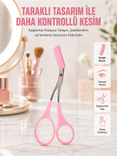 Mini Taraklı Kaş Düzeltici – Hassas Şekillendirme ve Taşınabilir Tasarım