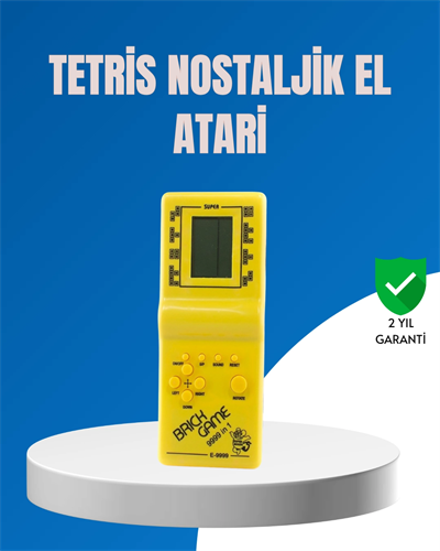Mini Tetris El Aterisi – Taşınabilir Retro Oyun Konsolu, Pil ile Çalışan Klasik Model