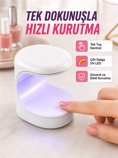 Mini Tırnak Kurutucu – Hızlı Kurutma İçin UVLED Işık Teknolojisi Yeni Nesil