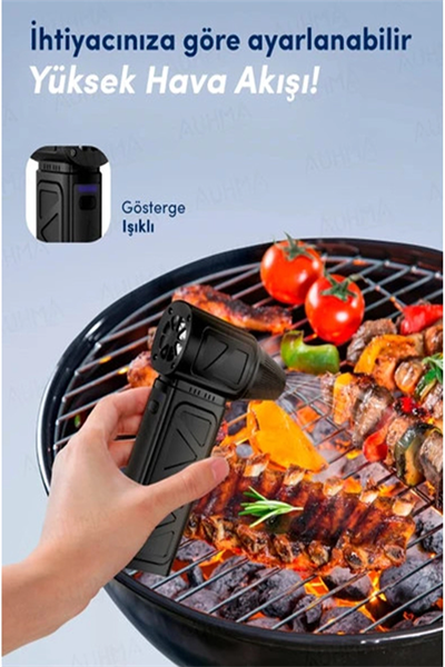 Mini Turbo Fan 130.000 Rpm Şarjlı 8000 Mah Batarya 4 Vitesli Taşınabilir Elektrikli Hava Üfleyici Kompresörü