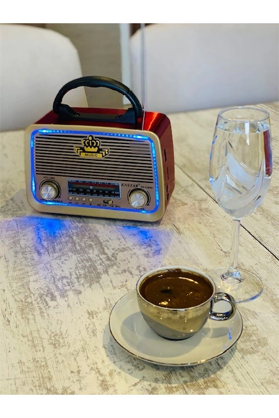 Mini ledli nostaljik radyo gri renk bluetooth yok 2 yıl garantili - Elektronik - Müzik Sistemleri