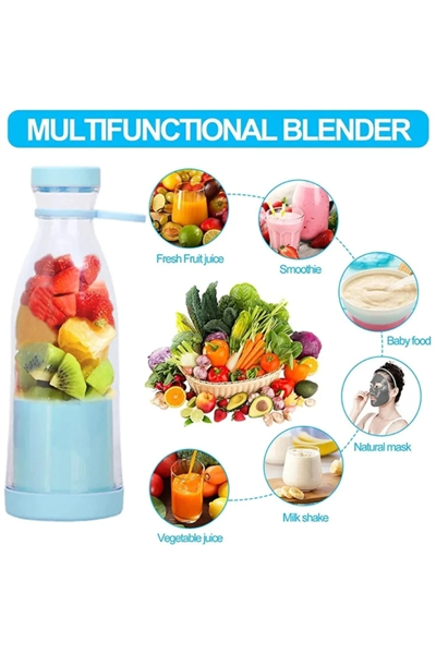 Mini taşınabilir şarjlı mavi smoothie meyve sebze blender 500-1500 watt 2 yıl garantili