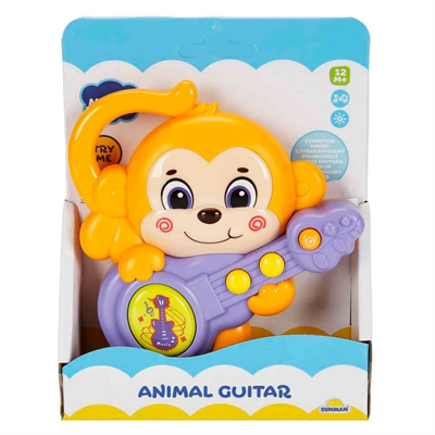 Minibo Sesli ve Işıklı Gitar Çalan Maymun