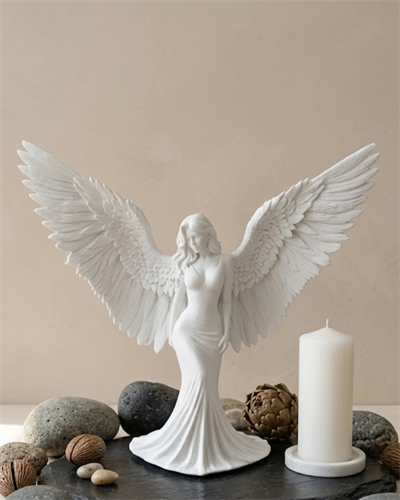 Minimalist Melek İnsan Figürlü 3D Heykel Dekoratif Biblo Ev Dekoru