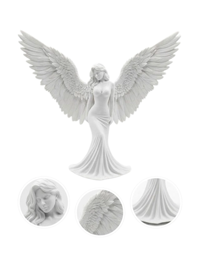 Minimalist Melek İnsan Figürlü 3D Heykel Dekoratif Biblo Ev Dekoru