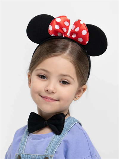 Minnie Mouse Kostüm Seti Taç Kuyruk Papyon Gösteri Seti