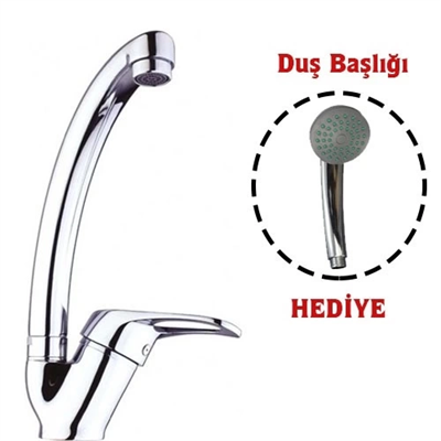 Mix Kuğu Mutfak Evye Batarya + Duş Başlığı Hediyeli