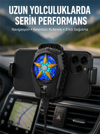 Mobil Cihaz Soğutma Radyatörü – Metal+ABS, Type-C Kablolu Yeni Nesil