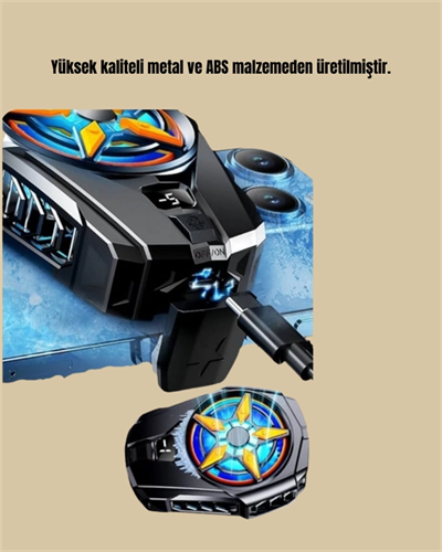 Mobil Cihaz Soğutma Radyatörü – Metal+ABS, Type-C Kablolu