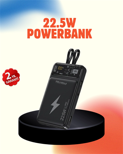 Mobil Powerbank 22.5W PD Destekli Hızlı Şarj