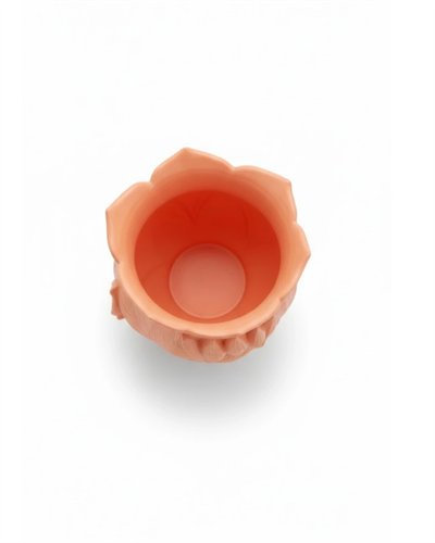 Modern 3D Turuncu Çiçek Vazo Masaüstü Salon Dekoru